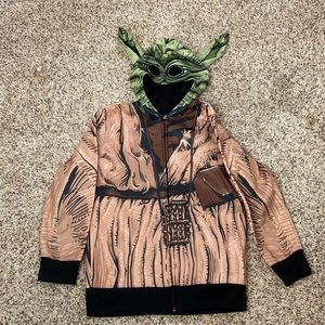 Star Wars Yoda Mask hooded sweatshirt youth S